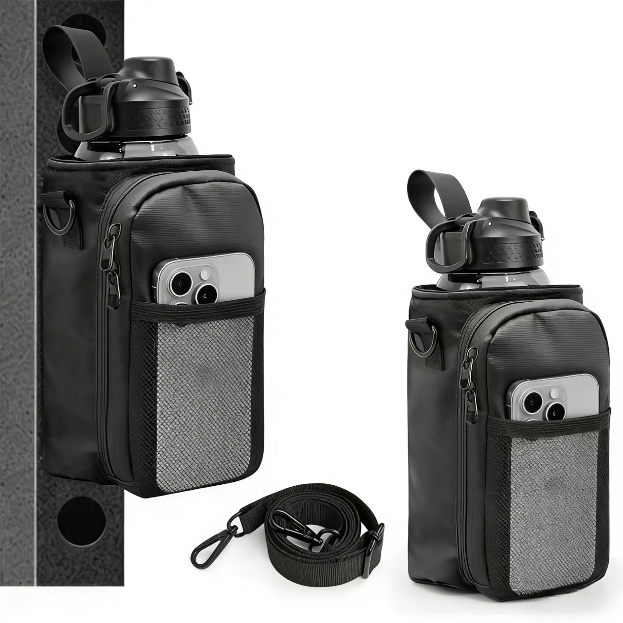 Rugged Sport Strap - Support magnétique réglable pour bouteille d'eau