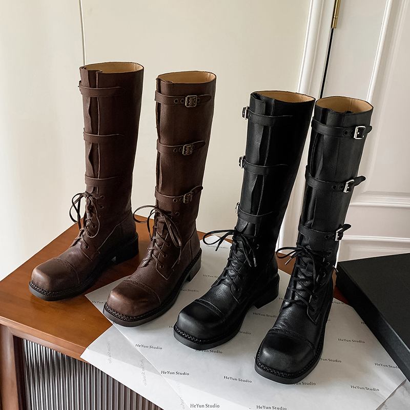Bottes hautes en cuir véritabl - Leather Classic Strap avis et prix